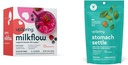 UpSpring Milkflow Electrolyte Breastfeeding Supplement Drink Mix with Fenugreek Stomach Settle Drops for Occasional Nausea Relief/Upset Stomach with Ginger, Lemon, Spearmint, B6.