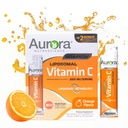 오로라 Nutrascience Liposomal 액체 비타민 C - 성인을 위한 건강한 면역 지원 보충교재, 설탕 자유로운, 서빙 당 3000 mg, Vegan, 글루텐 자유로운, 비 GMO - 32 단 하나 Serve Packets, 오렌지