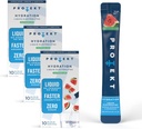 PROTEKT Electrolyte Packets for Recovery & Hydration | 유기농 및 설탕 무료 전동 음료 | 분말 음료보다 빠른 작동 | On-The-Go Liquid Hydration Drink | 수박, 30 팩