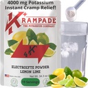 Krampade Original Lemon Lime 4K, 4000 mg 칼륨 즉시 크림 릴리프 Electrolyte 음료 분말 | Athletes 및 Crampers용으로 설계된 | 19-Serving Resealable 파우치