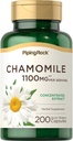 Piping Rock Chamomile Extract Capsules 1100mg | 200 알약 | 허브 보충 | 글루텐 무료, 비 GMO