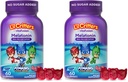 L'il Critters PJ Mask Gummy Melatonin Supplement for Kids, 약물 무료 수면 지원, 60 구미 (패키지 2)