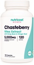 여성 120 캡슐에 대한 Nutricost Chasteberry 보충, 5000mg Equivalent per 서빙 (500mg of 10:1 Extract), Dong Quai & Ginger Root Extract, 채식, 글루텐 무료 & Non-GMO