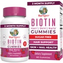 MaryRuth Organics Biotin Gummies | 설탕 무료 | Vegan | Non-GMO | 2,500 mcg Biotin Supplement | 머리 피부와 손톱 비타민 | 머리 성장 비타민 | 머리 성장 보충교재 | 60 조사