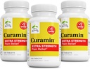 Terry Naturally Curamin Extra Strength - Curcumin & Boswellia for Healthy Circulation Support - 관절, 근육 건강 및 호르몬 생산을 지원하는 심황 보충 - 120 정제 (포장 3)