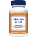 비타민 Shoppe Psyllium Husks - Plantago Ovata Fiber Supplement는 일반 및 건강한 콜레스테롤, 서빙 당 840mg을 지원합니다 - 글루텐 무료 (100 캡슐)