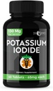 칼륨 Iodide 알약 정제 - 1 팩 130mg 서빙 총 60 정제 - Emys 칼륨 Iodide 정제
