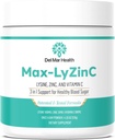 Max-LyZinC | L-Lysine 1100 mg + 아연 6 mg + 비타민 C 100 mg - 건강한 범위에서 피 설탕 이미 유지를 위한 3-in-1 보충교재 - 1 수축 당 일 분말