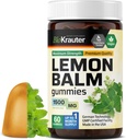 BIO KRAUTER 레몬 발름 구미 - 1500 mg 힘 - 60 Vegan Chews - 칼로리 지원 - 레몬 발름 잎 추출물 - 젤라틴 자유로운