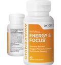 Panax Ginseng, Guarana Extract & Chromium Picolinate와 Awakening Natural Energy & Focus Nootropic 보충 | 초점, 에너지, 무드 앤 클라리티에 대한 뇌 보충 | 글루텐 프리 Veggie, 미국 - 60 캡