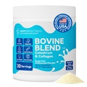 Gut 건강을 위한 Bovine Colostrum & 교원질 분말, 면역 지원, 머리 성장 & 아름다움 보충교재, 설탕 자유로운 - IgG, Probiotics, 비타민 B12, C, D3 – Unflavored, 30의 서빙