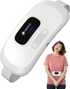 CooCoCoPortable Heating Pad for Period Cramps, Menstrual Cramp Relief 용 무선 허리 벨트, 4 열 레벨과 4 진동 모드가있는 빠른 열 패드, 여성용 선물, 화이트