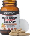 버섯 보충교재 에너지 지원 | Reishi, Ginkgo, Rhodiola, Maca, 중국 인삼, CoQ10 + 더 많은 (60의 캡슐)를 가진 유기 버섯 초본 캡슐