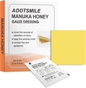 Manuka 꿀 부상 치료 - 꿀 부상 드레싱 2 "x 2" 꿀 의료 붕대 부상 치료 헝겊 조각, 컷, 매운 치유, 10 PC에 대 한 확장 및 화상