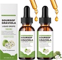 Naturesours 순수한 유기 Soursop 추출물, 암, Soursop Bitters 액체, Soursop Graviola 액체 하락 1800mg의 초본 Goodness, 자연적인 풍미 (2)를 위한 Soursop 기름 유기