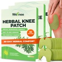 Wellnee Original Herbal Knee Patch - 무릎 지원 및 근육 통증을위한 Wellknee Plaster - 임시 구호를위한 최대 힘 - 웰빙을위한 천연 허브로 만든 접착제 열 패치 (30 패드)