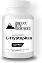 1500mg High Dose L-Tryptophan Max in Easy-to-Swallow Capsules | 글루텐 프리, 비 GMO | 40 인분 (싱글)
