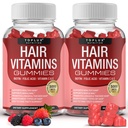 머리 비타민 Gummies 보충교재 – 더 빠른 머리 성장 거미 5000mcg Biotin, Folic 산, 비타민 C & E의 지원 더 강한 & 더 두꺼운 머리, 피부, 못, 남자 여자를 위한 비 GMO, 60 베리 맛을 내는 Gummies