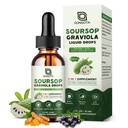 Soursop Graviola 액체 드롭, 셀룰러, 면역, 소화 지원, 초본 추출물, 설탕 무료 / 글루텐 무료 - 1 fl oz에 대한 Elderberry & Turmeric가있는 유기 Soursop 비트터