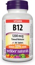 Webber Naturals 비타민 B12 시기를 정하는 방출 1200mg 80 정제