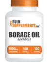 BulkSupplements.com 붕대 기름 Softgels - 감마 Linolenic 산 보충교재, 붕대 기름 보충교재, 붕대 기름 1000mg - 글루텐 자유로운, 서빙 당 1개의 Softgel, 180 조사 (1의 포장)