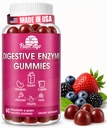 소화 Enzymes Chewable Gummies : 식품 Intolerance, Debloat 및 Digest Dairy, Carbs, Veggies, Protein, Fruit -Amylase Protease Lipase Lactase- Naturally flavored Vegan Gummies에 도움이됩니다. 60 조사
