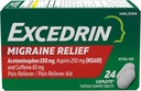 Excedrin Migraine Relief Caplets to Alleviate Migraine 증상 - 24 개