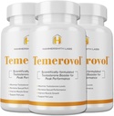 Temerovol - 남성 보충 - 에너지, 힘 및 리비도 향상 - Lean 근육 빌더, 60 캡슐 - 3 병 번들
