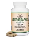 Andrographis 캡슐 최대 Andrographides - AP-Bio (Patented Andrographis Paniculata Extract)와 1,000mg 서빙 크기 (120 캡슐) - 두 배 나무에 의해 면역 체계 건강을 위해 임상적으로 장식