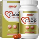 심장 건강을 위한 CoQ10 200mg Softgels, 관 건강을 위한 강력한 산화 방지제 보충교재, 에너지 생산, 높은 흡수 CoQ10 영양 보충교재, 30 Softgels