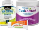 번들 - Alleviate Natural Hemorrhoid Relief Ointment, Hem-Control Natural Hemorrhoid Supplement (180 카운트) 및 CoolComfort Personal Cleansing Pad (100 개) - 모든 자연, 빠른 행동