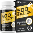 남성, 500 억 CFUs & 12 딸기, Goji, Digestive Health, Gut, Bloating & Gas, Immune, Energy Support, 30 일 공급을위한 Probiotics