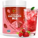 Electrolyte Powder – Zero Sugar Hydration Mix | 90 인분 | Keto, Vegan, Gluten-Free | 근육 회복, 에너지 및 면역 지원을위한 자연 전해질 | Strawberry 풍미 | Runners, Women