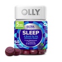 OLLY Extra Strength Sleep Gummy, 5 mg 멜라토닌, L-Theanine, Chamomile, 레몬 발름, 수면 보조, BlackBerry - 50 카운트