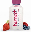 Huma Plus (Double Electrolytes) - Chia Energy Gel, Berries & Pomegranate, 24 Gels - 친절한 Stomach, Real Food Energy Gels
