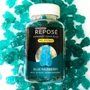 Reposé Goodnight Melatonin Gummies 3mg Per 서빙, 30 Day Bottle (60 Gummy Bear) - 성인을위한 Chewable Sleep Supplement - 자연 수면 보조를 형성하는 빗