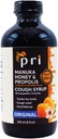P.R.I Manuka 꿀, 프로 폴리스, 티 트리 오일 및 비타민 C를 가진 자연적인 건조한 기침 시럽 - Sore Throat & Immune 지원, 본래 풍미, 8oz