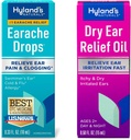 Hyland의 Earache Drops의 번들 0.33 Fl Oz와 드라이 이어 릴리프 오일, 이시브 및 건조 Irritated 귀, 나이 2 및 업, 일 및 야간 드롭, 0.5 Ounce