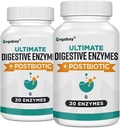 Orgabay는 Postbiotics 1000mg, 20 Enzyme 혼합, Optimal 소화 및 Gut 기능, 120 Veggie 캡슐