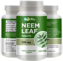 Neem 정제 - 100 % 순수 (Azadirachta Indica) (240 개 - 500mg) 120 일 공급 (1 팩)