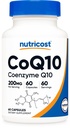 Nutricost CoQ10 200mg, 60 채식 캡슐, 60 서빙 - 높은 흡수, 채식, 비 GMO, Coenzyme Q10