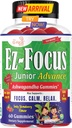 어린이 및 청소년을위한 Junior Ashwagandha Gummies | Calm, Focus & Relax Support | Vegan, Non-GMO, Low Sugar Strawberry 풍미 보충 | 60 Gummies