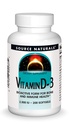 Source Naturals 비타민 D-3 2000 iu 지원 뼈 및 면역 건강 - 200 Softgels