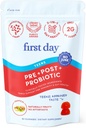 FIRST DAY 청소년 Gut Sustainer Tribiotic Gummies – 3-in-1 Prebiotic, Probiotic & Postbiotic Supplement – 소화, 피부, 구두 및 면역 건강, 영양 흡수 및 성장 지원 – 30 일 공급