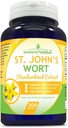 St. John 's Wort 0.3 % Hypericin 300 mg, 200 캡슐과 표준화 된 추출물
