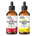 야생 & 유기 호손 Berry Tincture 4 fl oz & Dandelion 뿌리 Tincture 4 fl oz