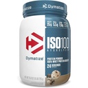 Dymatize ISO100 Hydrolyzed Protein Powder, 100 % Whey Isolate Protein, 25g of Protein, 5.5g BCAA, 글루텐 무료, 빠른 흡수, 쉬운 소화, 쿠키 및 크림, 1.6 파운드