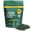 대상 생활 유기 Spirulina Chlorella | Supergreens | USDA Organic | 1000 Tablets - 250 G (8.8 oz) | Vegan | Immune Support | Alkalyzing | Nutrient Dense | 단백질 밀도