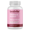 BESTVITE Choline Inositol 500mg (120 채식 캡슐) - 아니 Stearates - 아니 필러 - 아니 Dicalcium Phosphate - Vegan - 비 GMO - 글루텐 무료